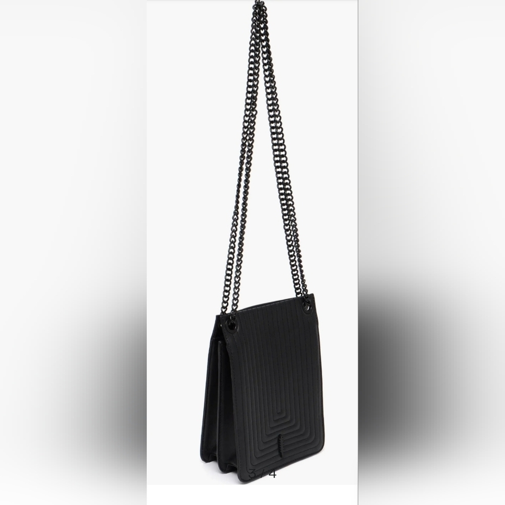 NWOT Thacker Leather Crossbody Chain Bag One Size In Black